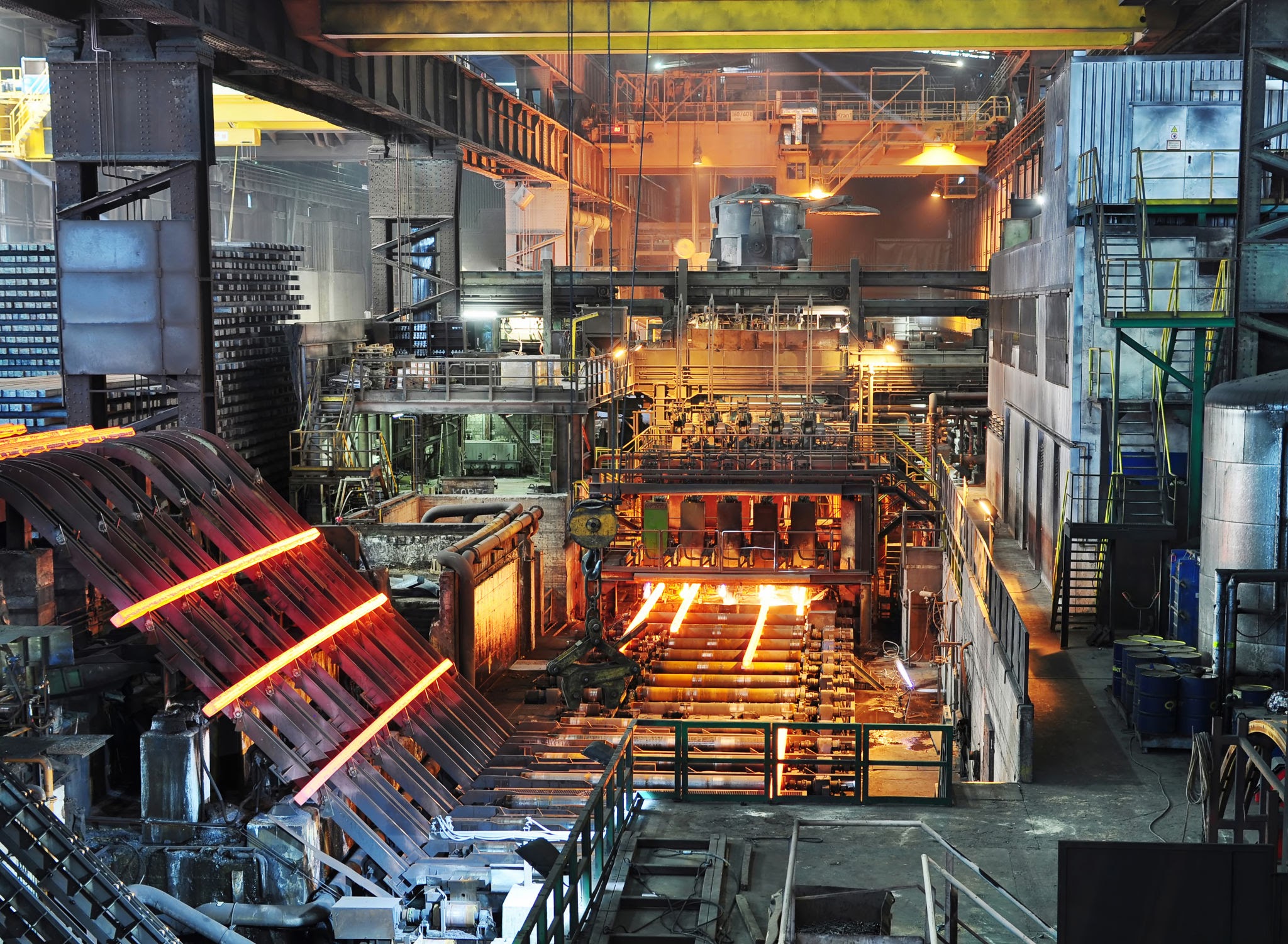 Industrial-steel-manufacturing-mill