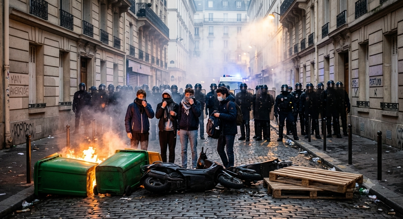 France Paralyzed as Student Protests Spiral into Nationwide Riots