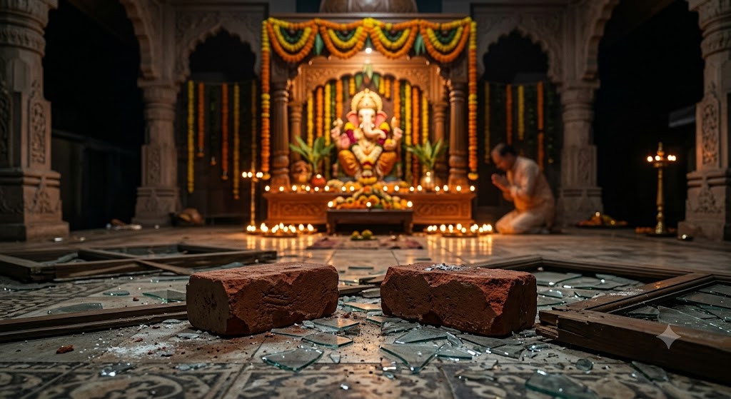 Inside the Broad-Daylight Brick Attack on an Ohio Hindu Temple