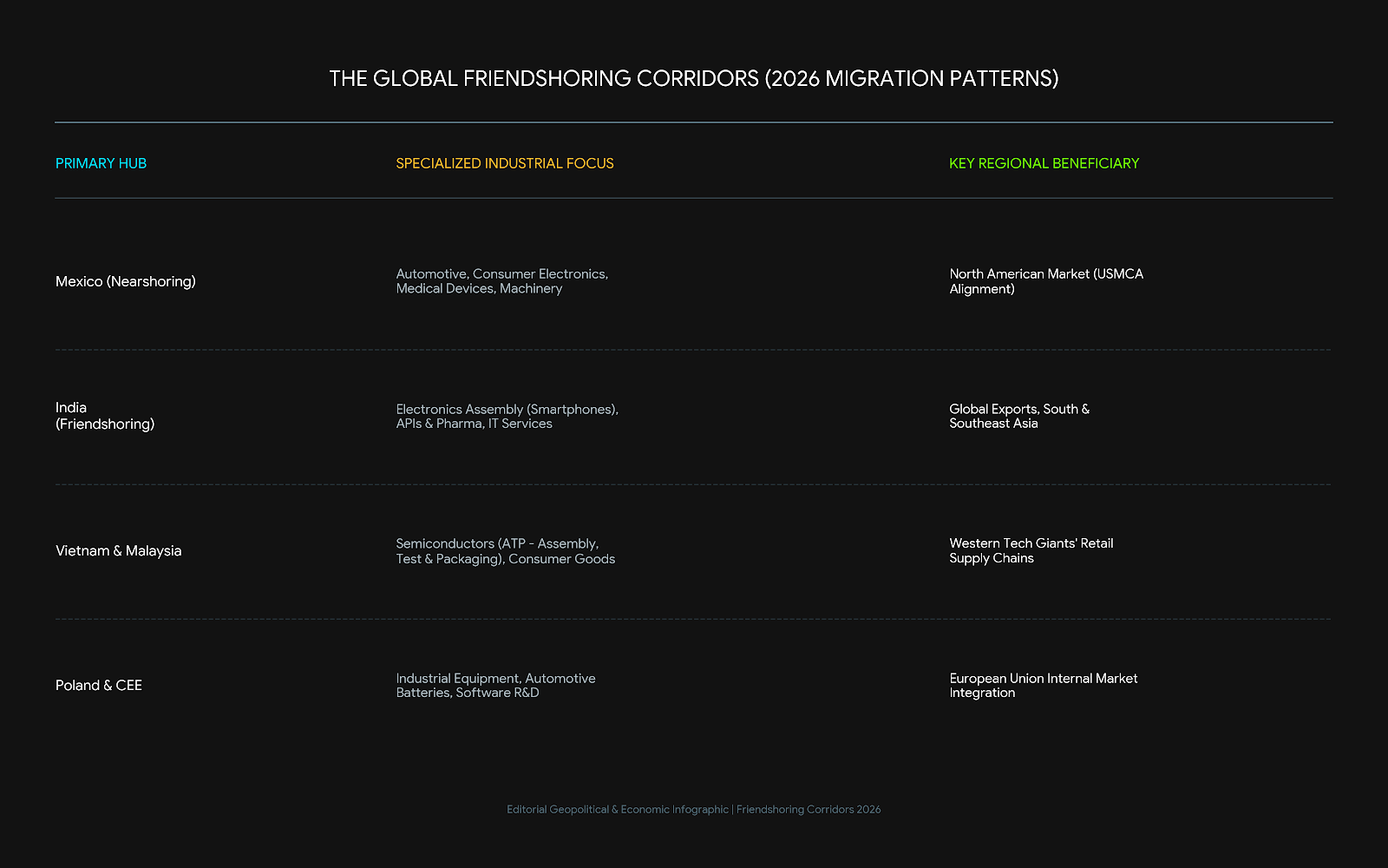 The Global Friendshoring Corridors (2026 Migration Patterns)
